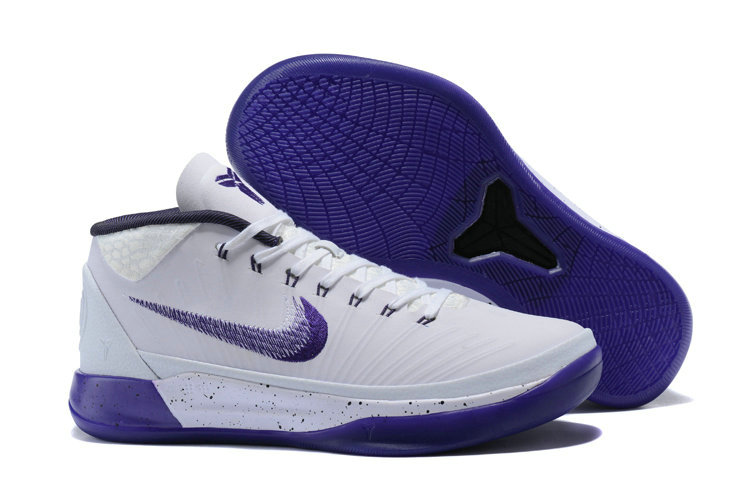 Nike Kobe A.D Mid White Purpel Basketball Shoes